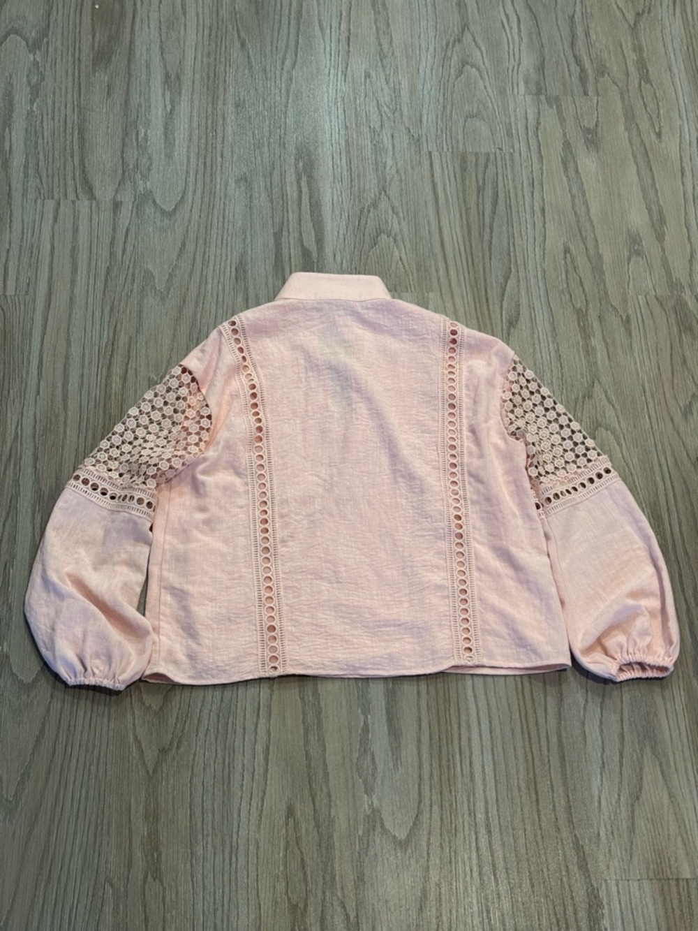 Tuckernuck Pink Eyelet Jane Blouse Small Top - Picture 8 of 8